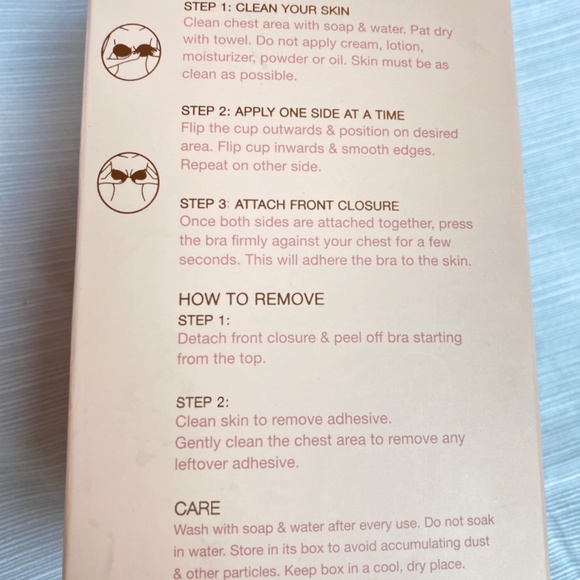 Self adhesive bra new in box size small - Picture 2 of 3